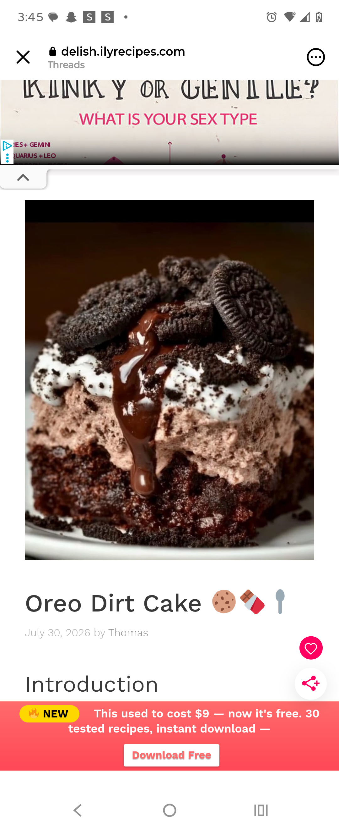 Oreo Dirt Cake